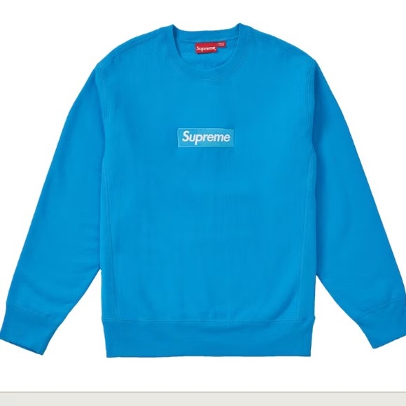 Supreme Box Logo Crewneck (FW18) Bright Royal, XL - Picture 1 of 10